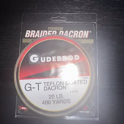 Gudebrod G-T Teflon Coated Dacron 20lb Test Fishing Line 400 Yards • $18