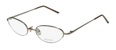 New Vera Wang V06 Glasses 48-18-130 Gold Yg Womens Cat Eye Half-rim Metal Japan • $14.95