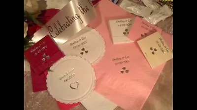 £17.29 • Buy 100 Personalised Napkins/serviettes Wedding, Christening, Birthday, Baby Shower,