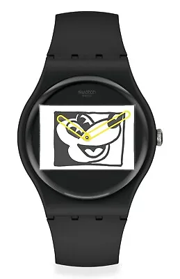 $140 • Buy Swatch X Keith Haring X Disney Mickey Blanc Sur Noir