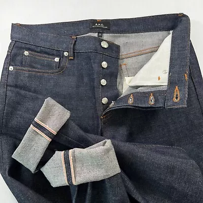 A.P.C. Petit New Standard Selvedge Jeans In Raw Indigo Size 31 • $99