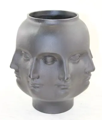 TMS 2005 Black Perpetual Faces Vase Dora Maar Fornasetti Style Vitruvian • $224.95