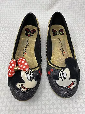 Irregular Choice Disney Mickey & Minnie Mouse I Love You Flats 42 USA 11 • $100