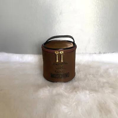 MOSCHINO Handle With Care Rare Vintage Brown Top Handle Vanity Bag • $125