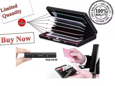 Lock Slim Wallet Secure Men Women RFID Blocking Money Credit Card Holder Wallet • $14.49