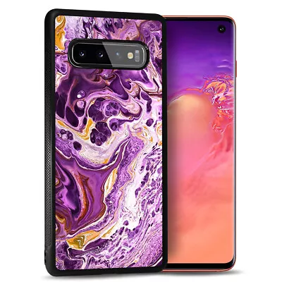 ( For Samsung S7 Edge ) Back Case Cover PB12499 Purple Marble • $9.99