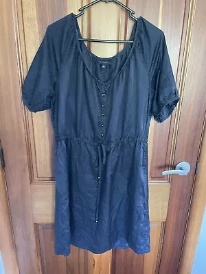 $24 • Buy Witchery Navy Cotton/Silk Dress 14