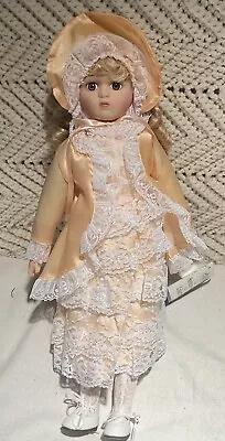 The Heritage Mint Ltd Collection Porcelain Rebecca Doll 16  Tall New Open Box 8K • $6.99