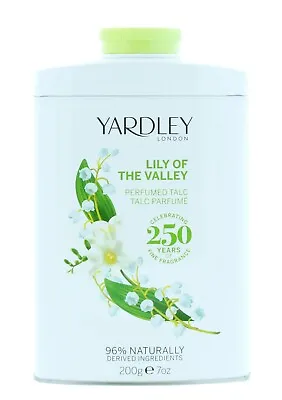 Yardley London LILY OF THE VALL Perfumed Talc 200g Light Feminine White Floral • £6.69