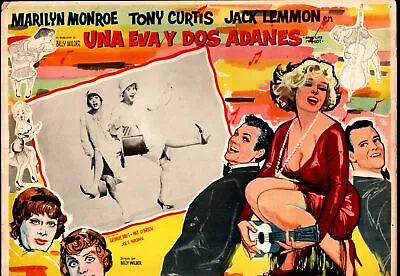Some Like It Hot 12.5 X17  Mexican Lobby Card Marilyn Monroe • $85