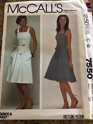 🌷1981 McCALL'S #7550 - LADIES CUTE BACK WRAP JUMPER Or SUNDRESS PATTERN  16 FF • $15.19