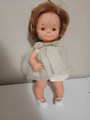 Vintage Famosa Cheeky Face Kewpie Plastic Baby Doll Creepy Winking Outfit Shoes • $25.49