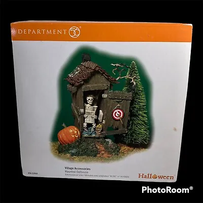 Dept 56 HAUNTED OUTHOUSE Lighted Halloween Village Accessories 53068 • $49.95