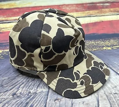Vintage Duck Camo Hunting Hat Cap Adult Medium Sz 7 3/8 Insulated USA Made • $28