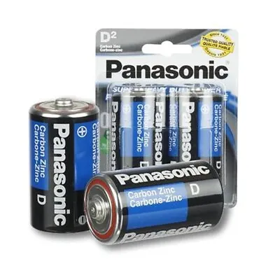 4x Panasonic D 1.5V Super Heavy Duty Power Carbon Zinc Size D Battery Exp. 2027 • $7.99