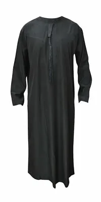 £12.98 • Buy Uae Style Black Arab Thobe Fancy Dress Abaya Frasha Dubai Mens Ladies Gown Party