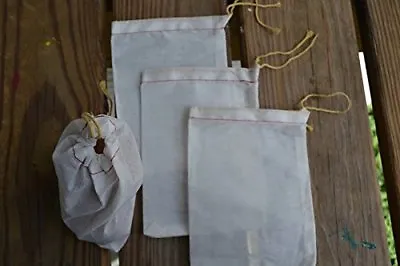 4 X6  Cotton Single Drawstring Muslin Bags (Natural Color) • $129.99