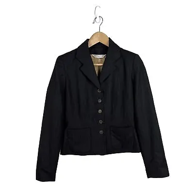 Vanessa Bruno Paris Jacket 36 Brown Stripe 100% Wool Blazer Career Women’s VTG • $99