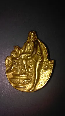 $24.99 • Buy Vintage ALVA Studios Replicas Gold Tone Angel Cupid Bathing Greek Brooch Pin