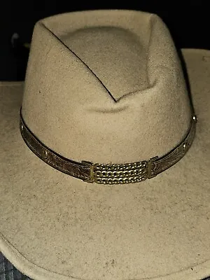 Vintage Chris Eddy Bros Cowboy Hat Size 7 1/8 Brown Tan Needs Cleaning  • $20.99