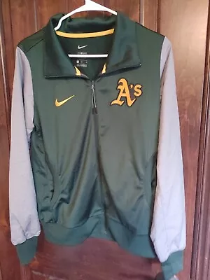 Oakland A's Athletics Jacket Nike Windbreaker Women’s Size Medium Green Grey MLB • $28.97