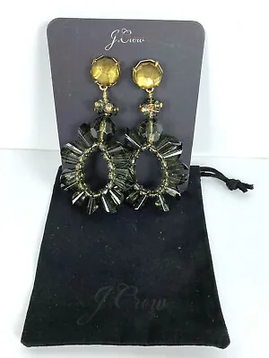 NWT Authentic J Crew Wreath Earrings HTHR Graphite Item H0797 • $29.99