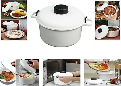 Microwave Pressure Cooker Easy Cook Micro Kitchen Compact Rice Vegetable*NEW • £10.49