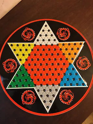 $11.95 • Buy Chinese Checkers Metal Round Board W Checkers, Ohio Art, Hong Kong, Vintage