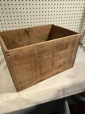 Vintage DuPont Dangerous High Explosives 50 Lbs Wooden Crate Box Dovetail Decor • $39.95