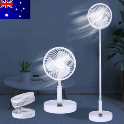 $33.90 • Buy Foldaway Stand Fan Rechargeable Fan Ultra Lightweight Portable Desk Table Fan