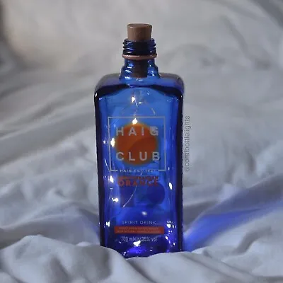 Haig Club Orange Whisky Blue Glass Bottle Mood Light Lamp 70cl • £5