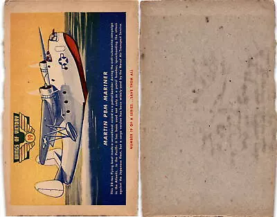 F279-19 Quaker Wings Of Victory 1944 #19 Martin PBM Mariner Airplane • $11.99