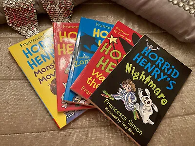 HORRID HENRY Halloween Book Set X 5 Children’s Funny Scary Bundle Job Lot Gift • £6.89