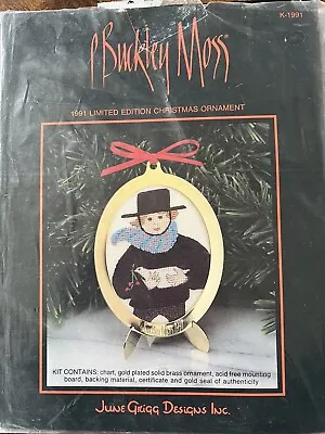 P Buckley Moss 1991 Limited Edition Christmas Ornament Cross Stitch Amish Boy • $9.99