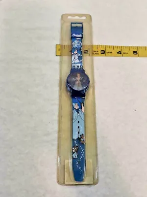 Vintage Disney Cinderella Hologram Digital Blue Plastic Watch NEW ~ Ships FREE • $19.99