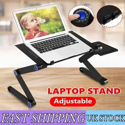 Adjustable Laptop Stand Folding Portable Tablet Desktop Holder Office Support UK • £15.89