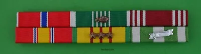 Vietnam War 6 Ribbon Bar - Bronze Star Commendation Good Conduct 3 Campaigns  • $24.95