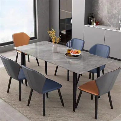 Slate Dining Table Rectangular Kitchen Table Breakfast Furniture For 6-Person US • $219.90