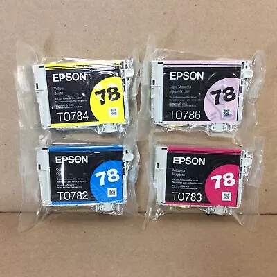 (Partial Lot Of 4) Genuine Epson 78 Ink Cartridges (T0782-T0783-T0784-T0786) NEW • $31.99