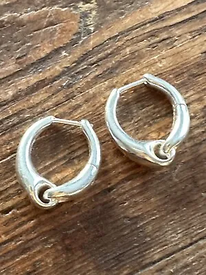 Georg Jensen Reflect Sterling Silver Earrings Denmark Danish Vintage • $399