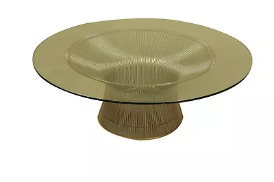 Mid-Century Authentic Knoll Warren Platner Wire Glass Coffee Table • $3295