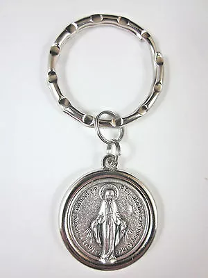 Round Miraculous Medal 1  Italy Key Ring • $14.95