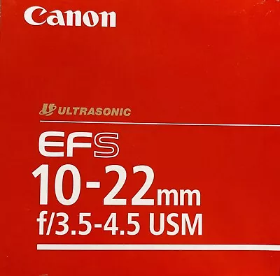 Canon EF-S 10-22mm F/3.5-4.5 USM Wide Angle Zoom Lens • £250