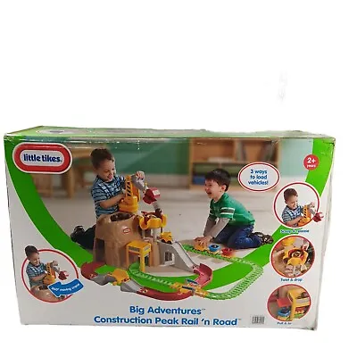 Vintage Little Tikes Big Adventures Construction Peak Rail 'n Road Train Set Toy • $118.97