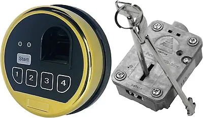 Fingerprint Safe Lock Gold Keyped Replace S&G Lock Swingbolt With Override 2Keys • $60.30
