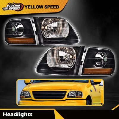Lightning Style Headlights & Corner Parking Lights Black Fit For F150 Expedition • $56.41