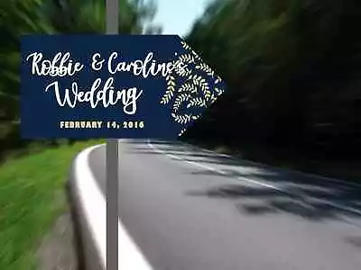 £5.99 • Buy Wedding  Direction Arrow Art Deco   Metal Sign