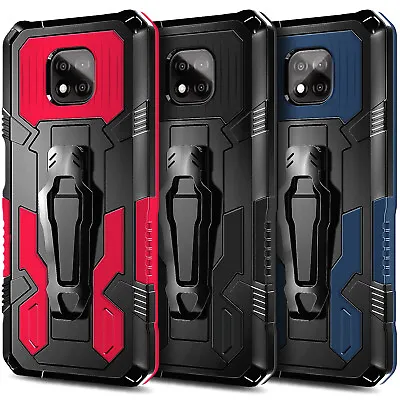 Case For Motorola Moto G Power (2021) Belt Clip Phone Cover With Tempered Glass • $7.99