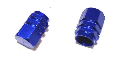 Alloy Car Blue Valve Stem Caps Tire Wheel Cover Dirt Bike Atv Pit Quad Scooter • $9.95