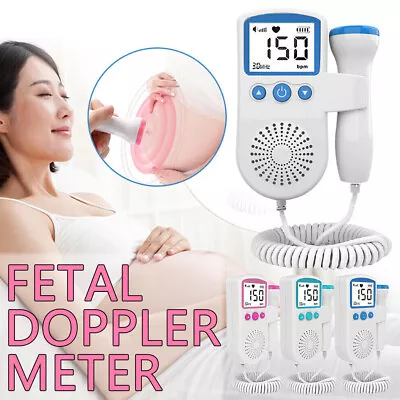 Doppler Pregnancy Monitor FHR Fetal Heart Beat Rate Fetu Baby Meter LCD Probe • $19.88